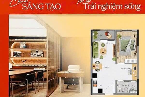 căn hộ 1 phòng ngủ Skybridge